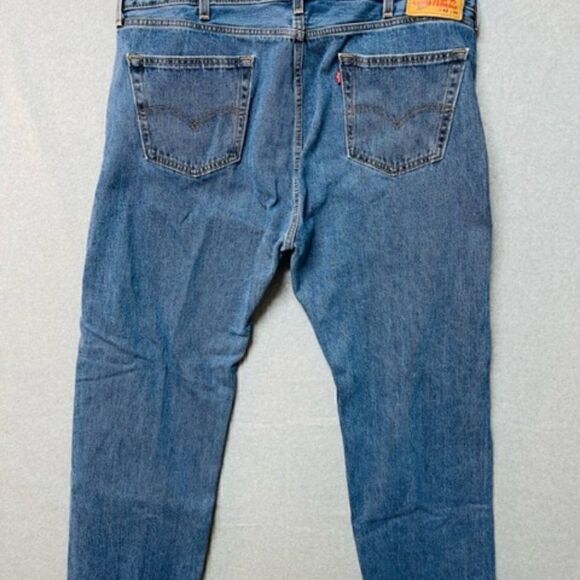 Levis 505 Jeans Men’s 42x30 Regular Fit Straight Leg Blue Denim Used Jeans Excel - Picture 6 of 6